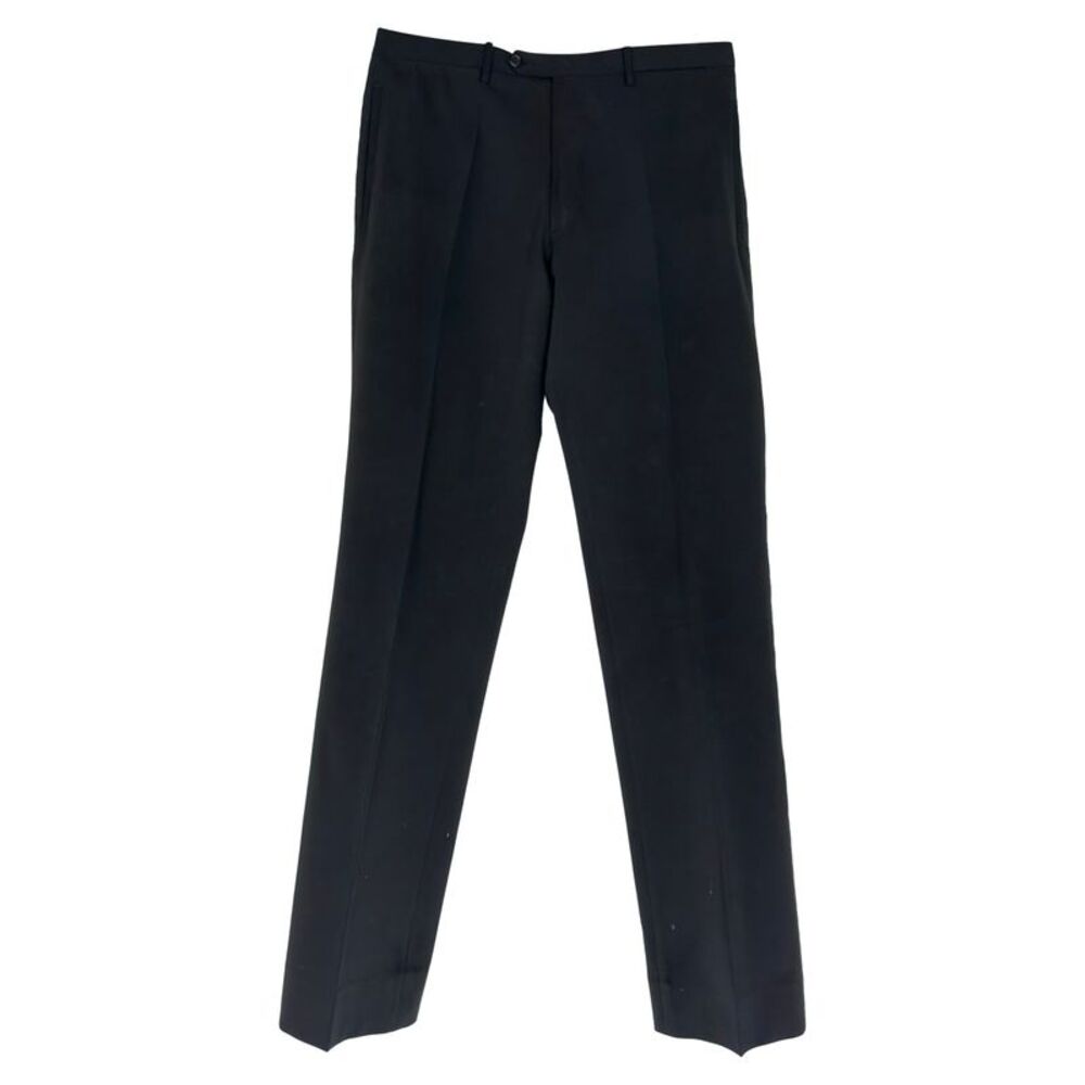 Prada Straight-Leg Trousers in Black Polyester